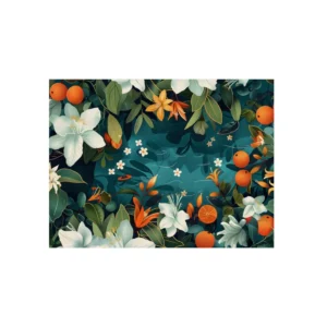 Citrus Lily Garden Metal Poster