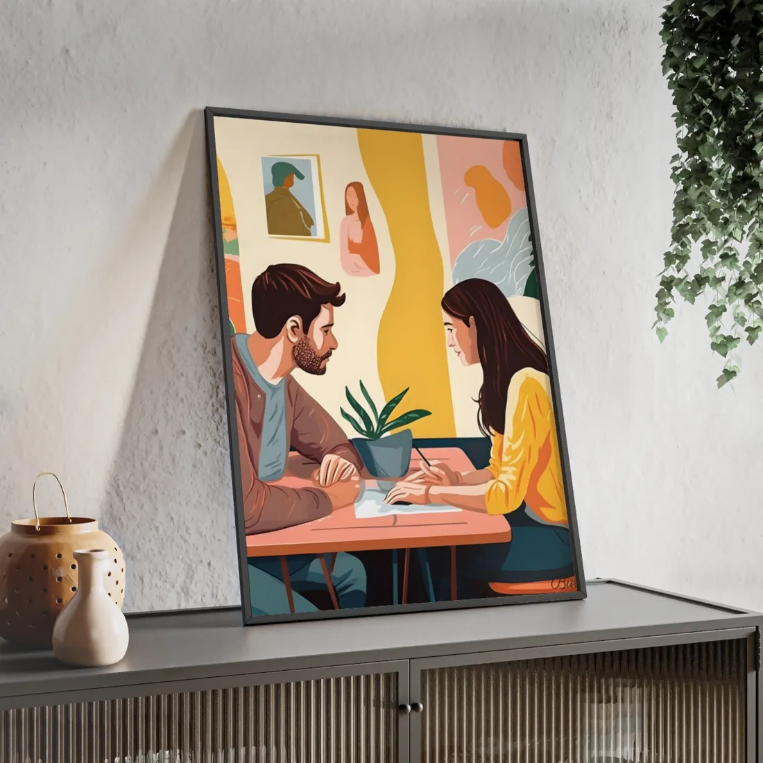 Data Visualization Study: Graphical Representation of Interventions - Framed Poster