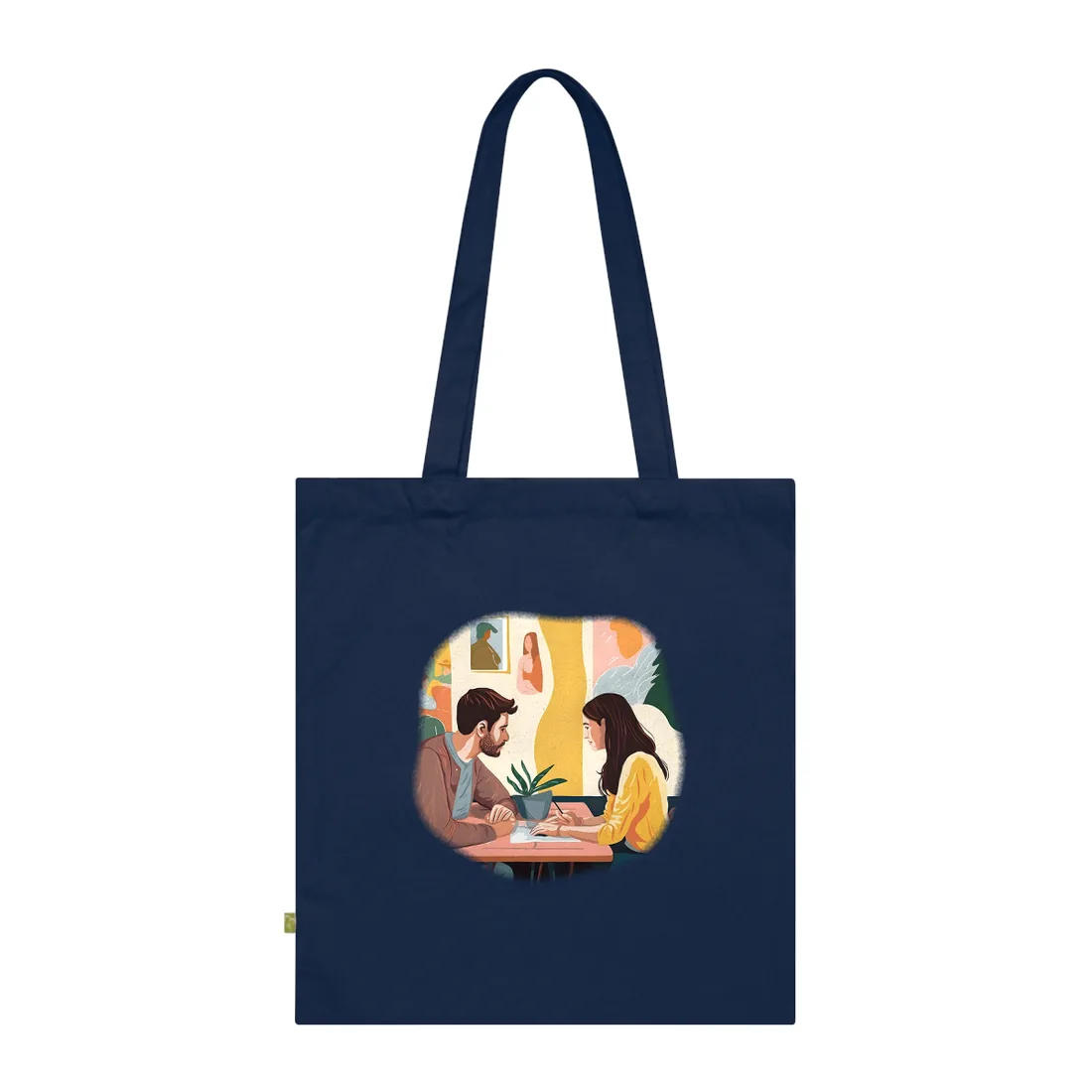 Data Visualization Study: Graphical Representation of Interventions - Tote Bag (French Navy)