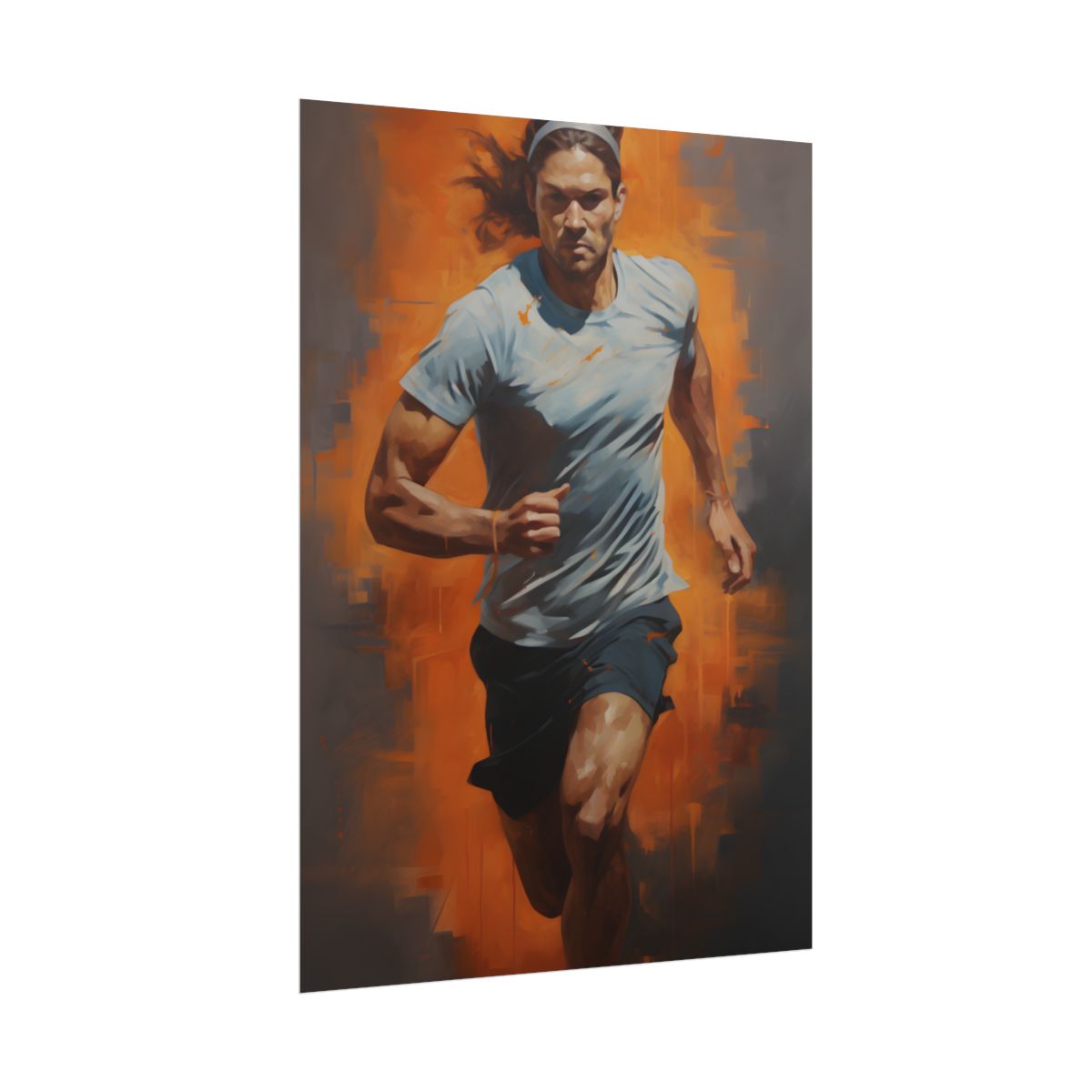 Dedicated Athle: Outdoor Fitness in Action - Artwork - Poster