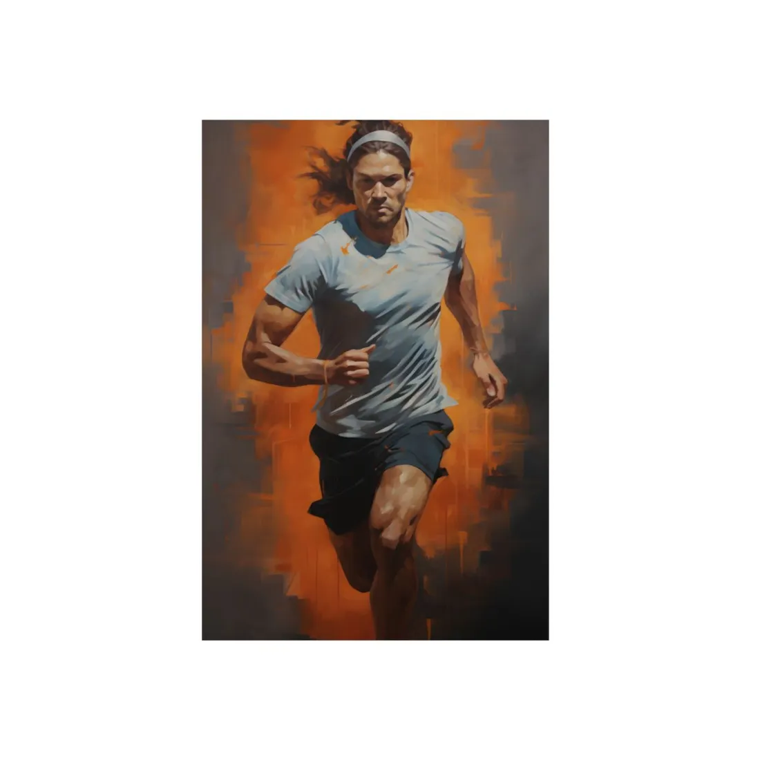 Dedicated Athle: Outdoor Fitness in Action - Metal Poster