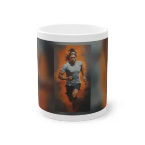 Man Running in Orange Mug