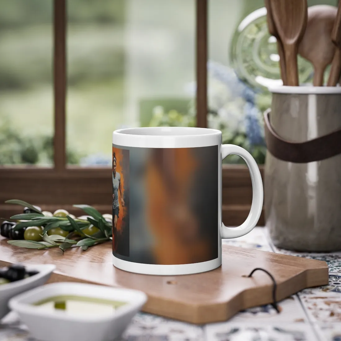 Dedicated Athle: Outdoor Fitness in Action - Mug