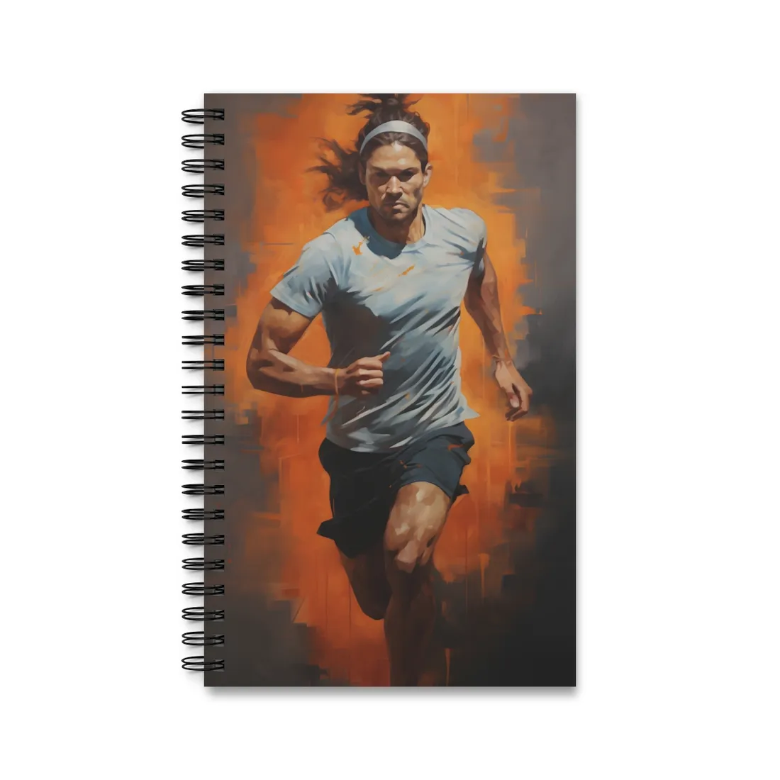 Dedicated Athle: Outdoor Fitness in Action - Spiral Notebook