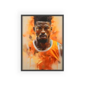 Man in Orange Tank Top Framed Poster