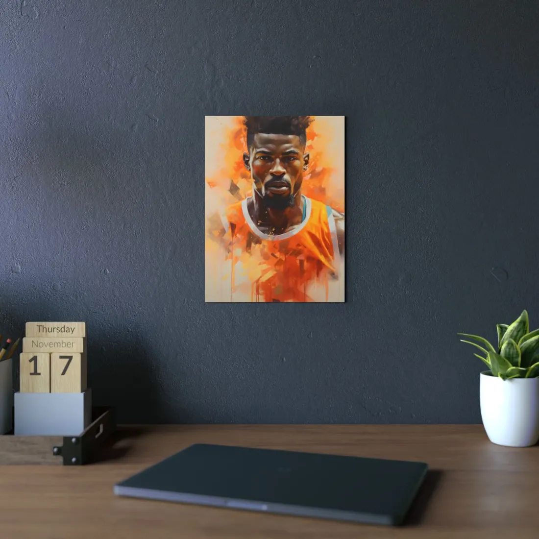 Dedicated Athlete: Intense Passion in Action - Metal Poster