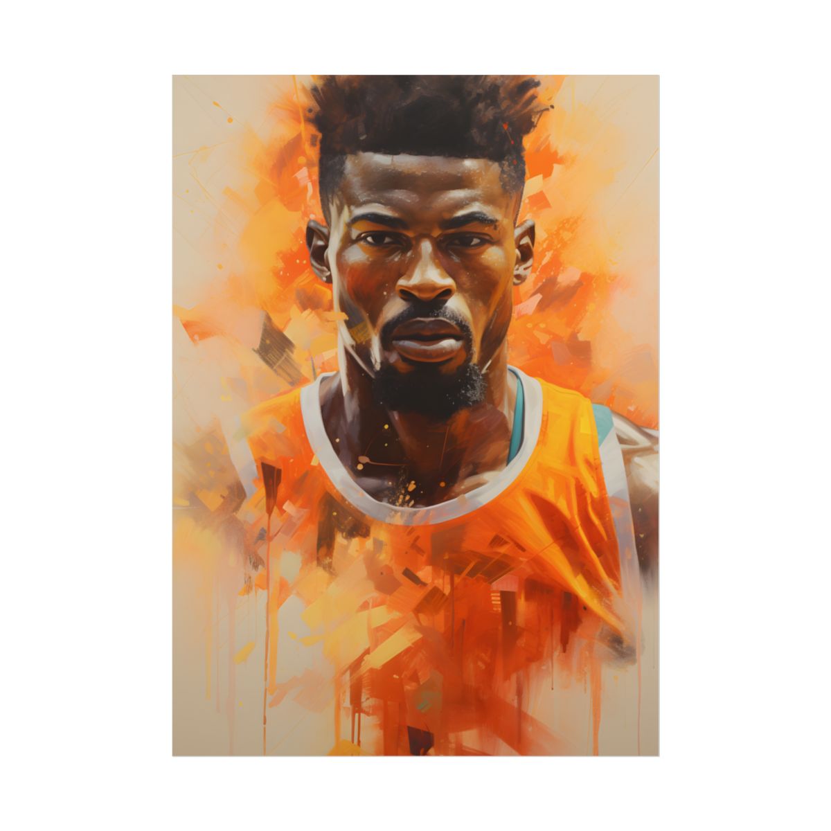 Dedicated Athlete: Intense Passion in Action - Poster