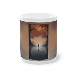 Boy Standing in Still Water Mug