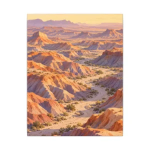 Badlands Canyon at Sunset Canvas Print