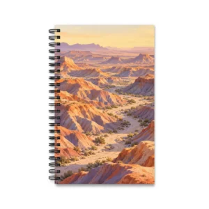 Badlands Canyon at Sunset Spiral Notebook