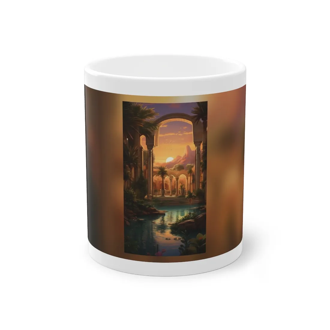 Desert Oasis at Sunset: Magical Desert - Mug