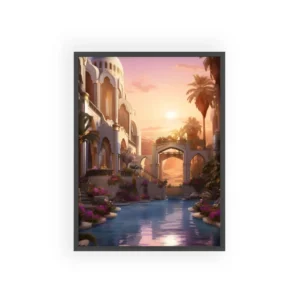 Palace Courtyard at Sunset Framed Poster