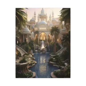 Palace Canal Oasis Canvas Print