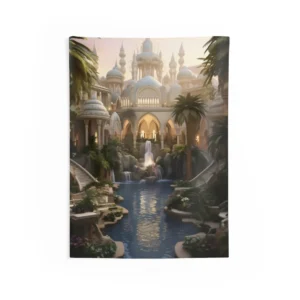 Palace Canal Oasis Wall Tapestry