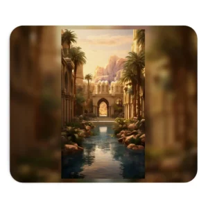 Palace Courtyard with Palm Trees Mouse Pad