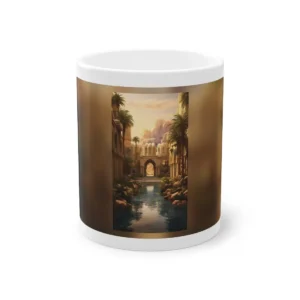 Palace Courtyard with Palm Trees Mug