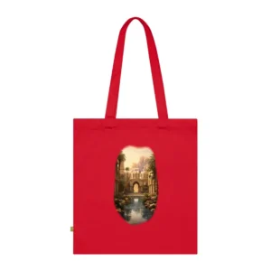 Palace Courtyard with Palm Trees Tote Bag