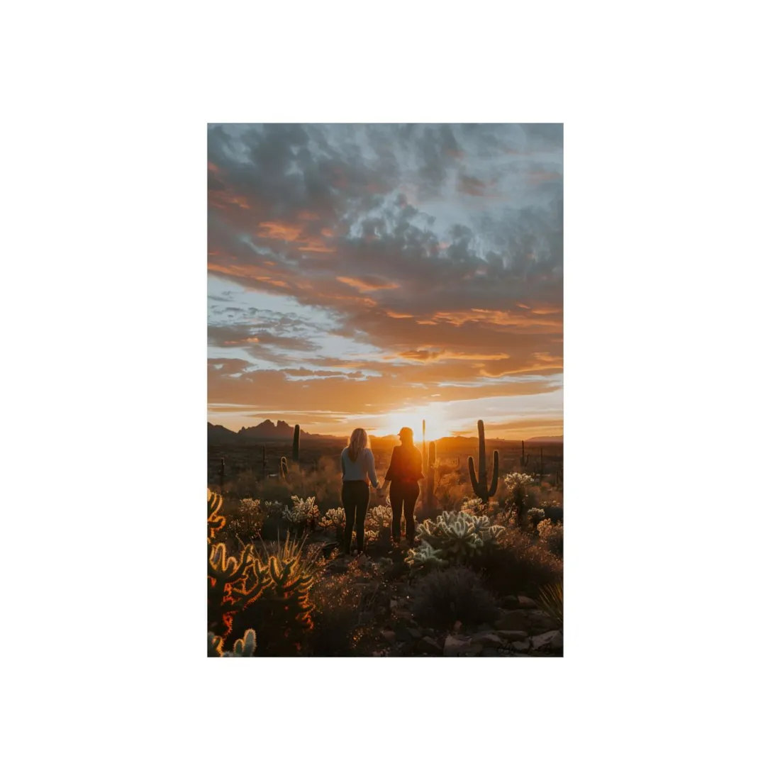Desert Sunset Duo: Outdoor - Metal Poster
