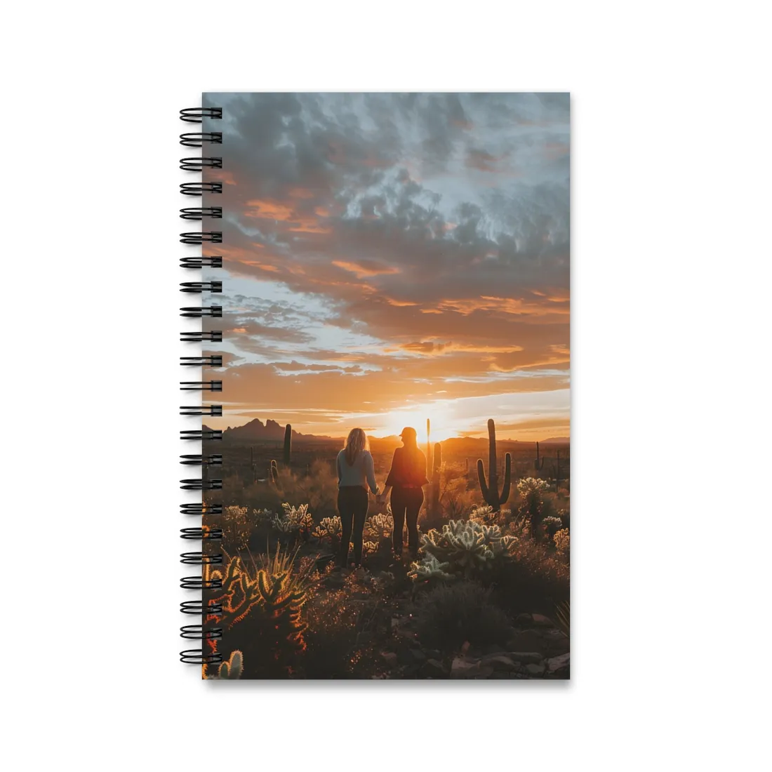 Desert Sunset Duo: Outdoor - Spiral Notebook