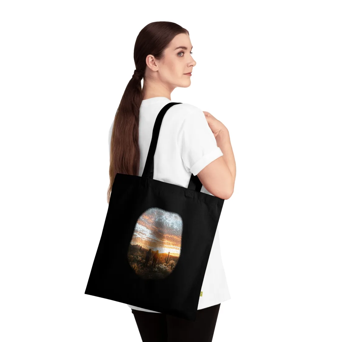 Desert Sunset Duo: Outdoor - Tote Bag (Black)