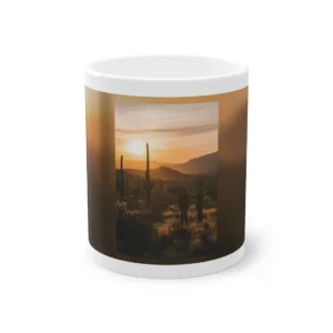 Saguaro Cacti at Sunset Mug