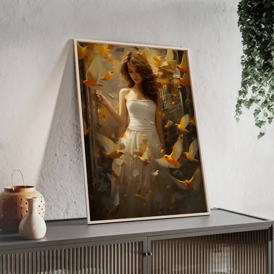 Digital Art: Modern Smartphone Concept - Framed Poster