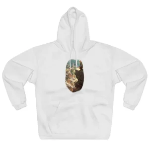 Girl Overlooking Hillside Town Hoodie