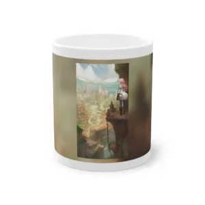 Gazing over Sunlit City Mug