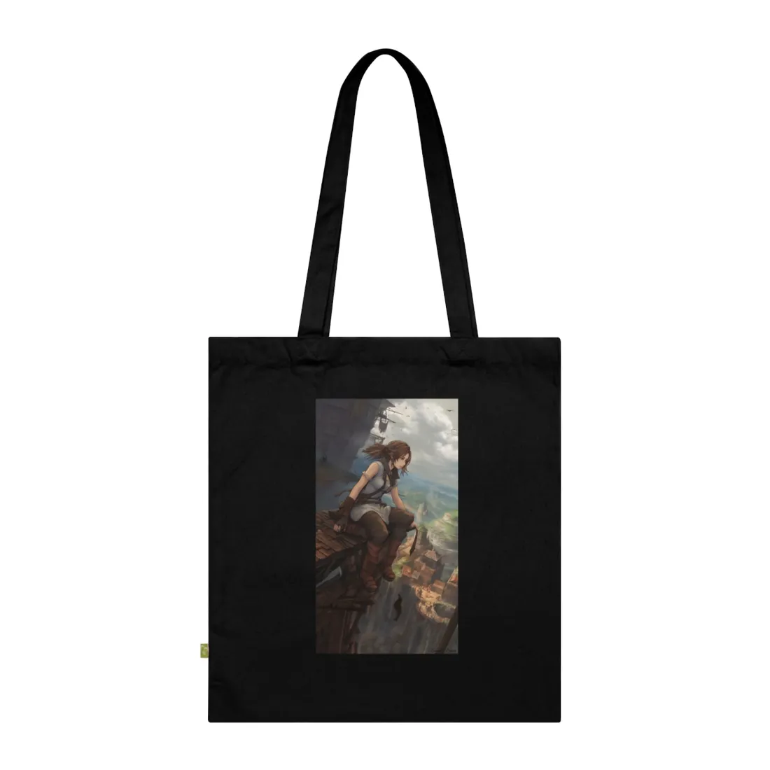 Dramatic Anime Birds Eye View: Dynamic Digital Art - Tote Bag