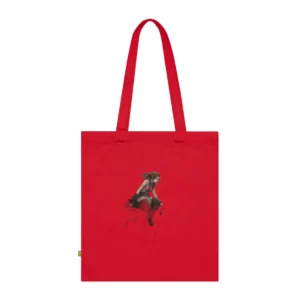 Woman on Rooftop Edge Tote Bag