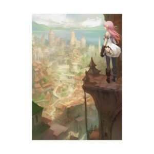 Gazing over Sunlit City Poster
