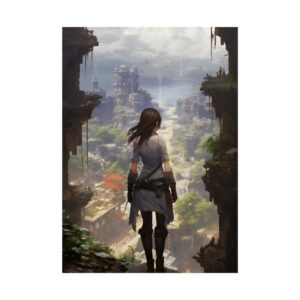 Overlooking the Ruined City Poster