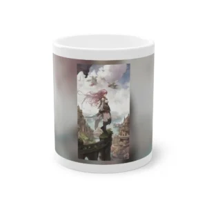 Girl Overlooking Fantasy City Mug
