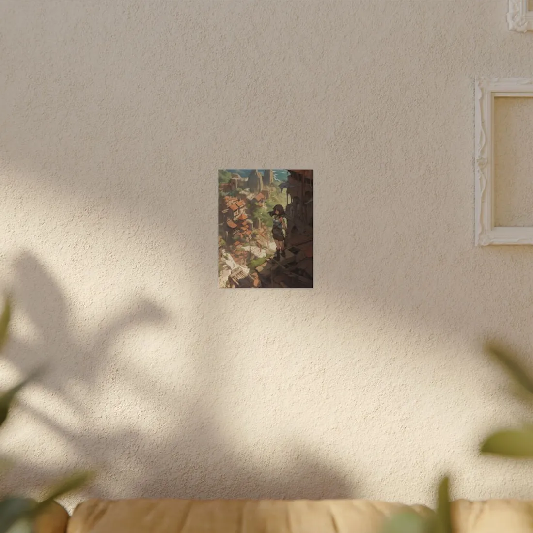 Dramatic Anime Feather: Bird's Eye View - Canvas