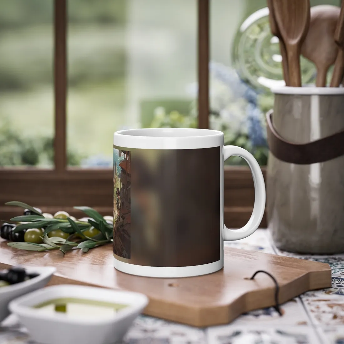 Dramatic Anime Feather: Bird's Eye View - Mug