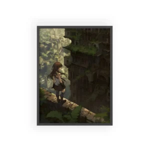 Overgrown Ledge Overlook Framed Poster