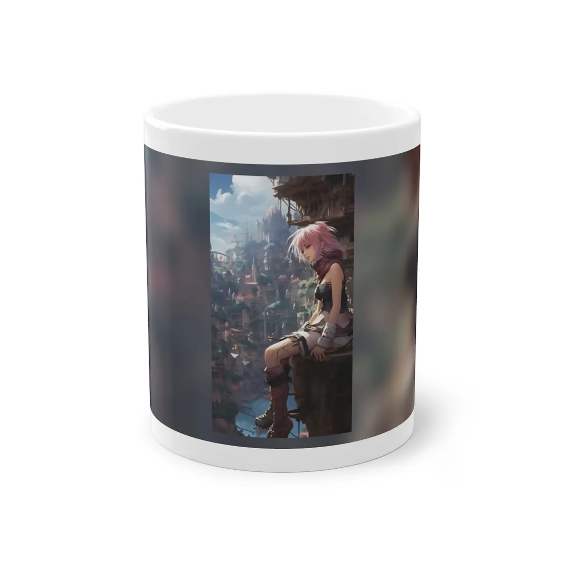 Dramatic Anime Feather: Detailed Educational Art - Mug