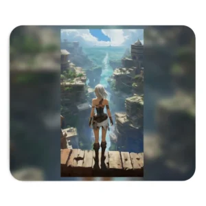 Ledge Above Terraced City Mouse Pad