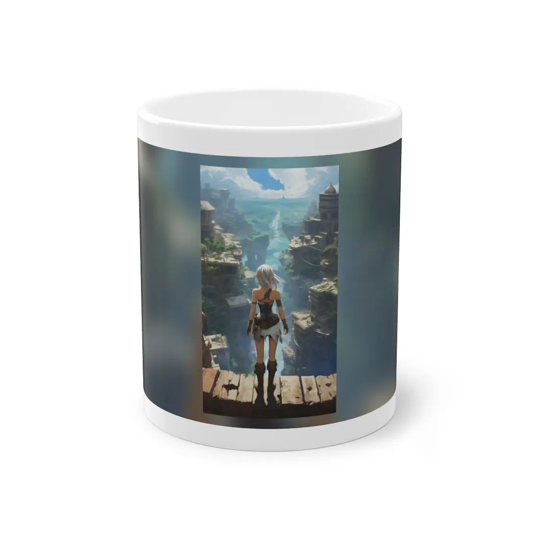 Dramatic Anime Female: Dynamic Birds Eye View - Mug