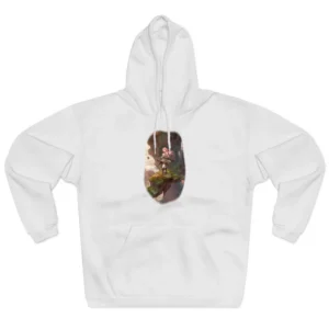 Girl on Mossy Floating Cliff Hoodie
