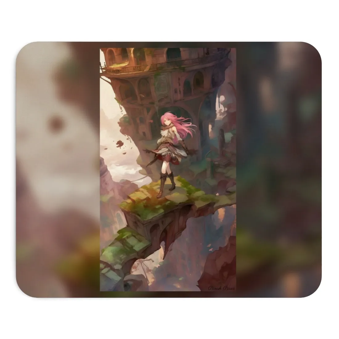 Dramatic Bird in Flight: Exotic Parrot Art - Mouse Pad