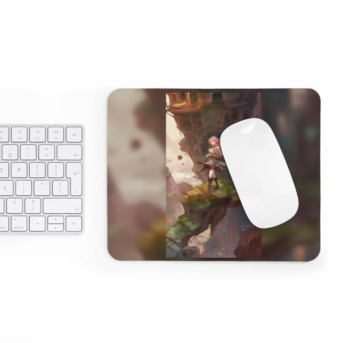 Dramatic Bird in Flight: Exotic Parrot Art - Mouse Pad