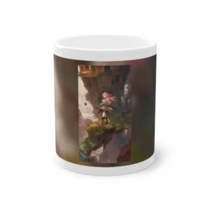 Girl on Mossy Floating Cliff Mug