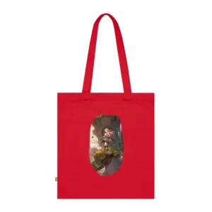 Girl on Mossy Floating Cliff Tote Bag