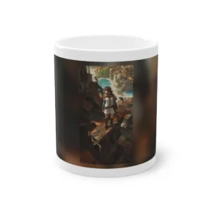 Girl Standing on Rooftop Mug