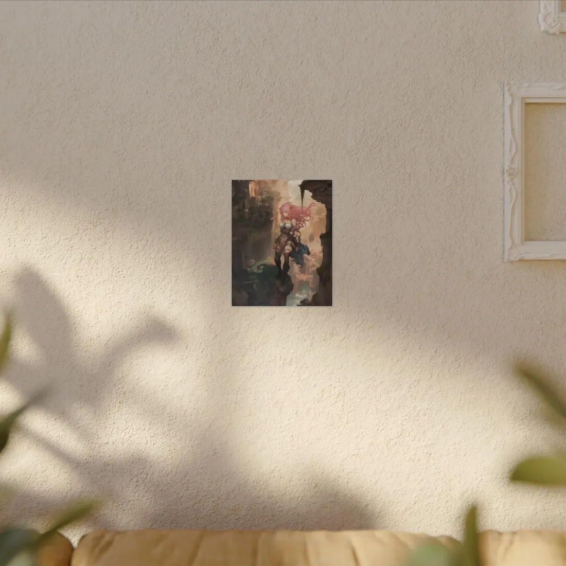 Dramatic Birds Eye View: Anime-Style Bird in Flight - Canvas