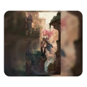 Warrior Woman on Cliff Edge Mouse Pad