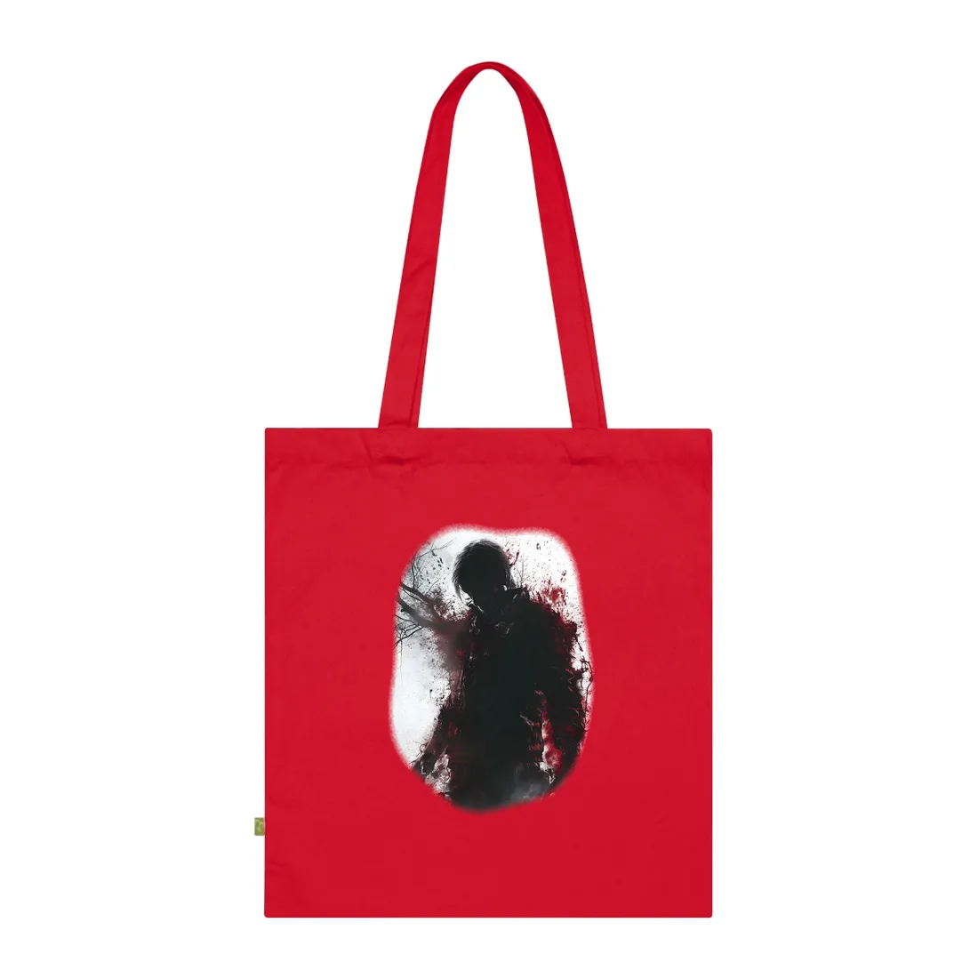Dramatic Emerging Figure: Narrative Artwork in Blood - Tote Bag (Classic Red)
