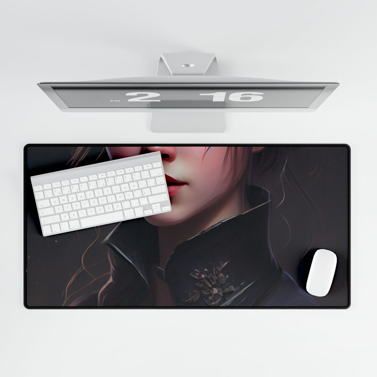 Dramatic Portrait of an Astonishing Woman - Desk Mat