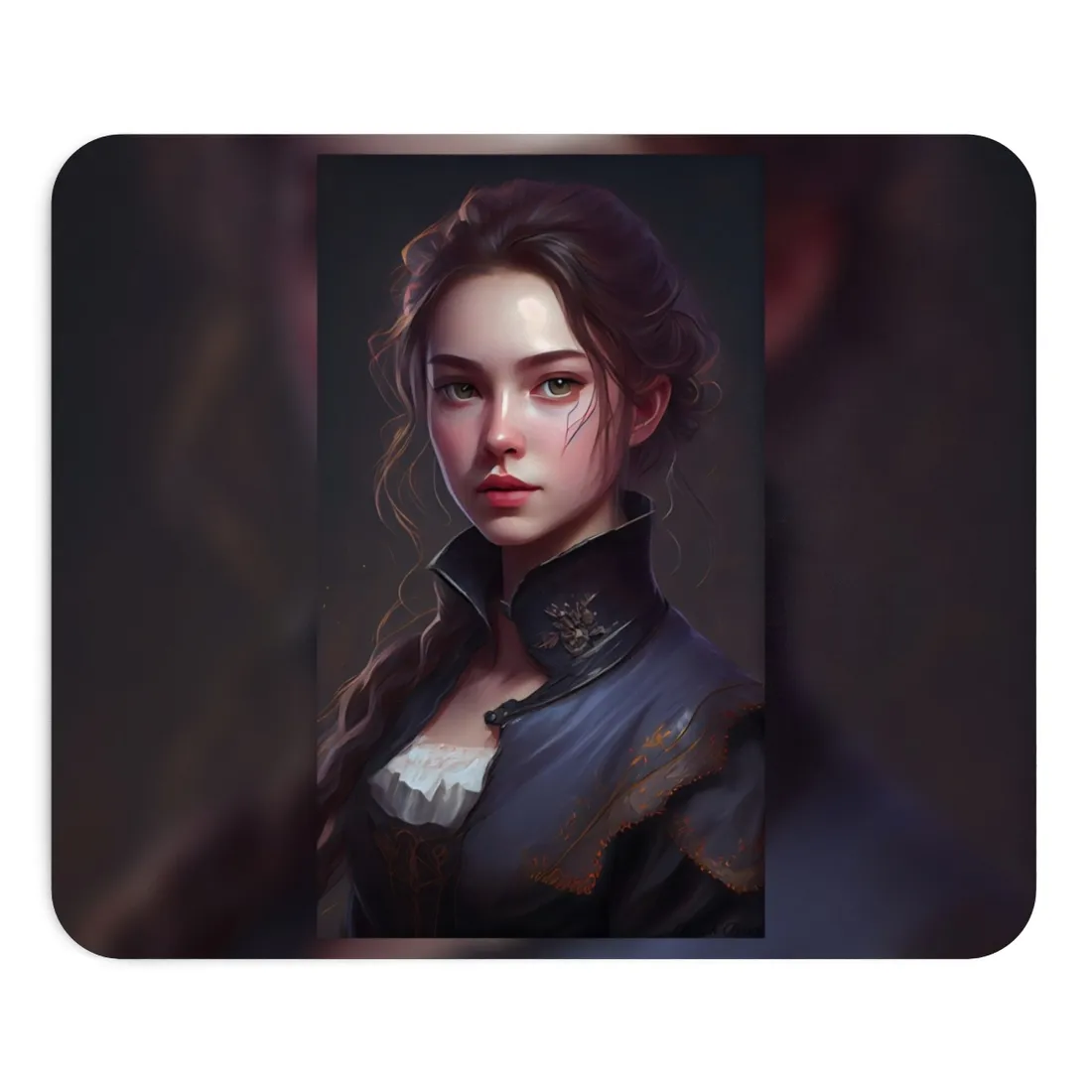 Dramatic Portrait of an Astonishing Woman - Mouse Pad